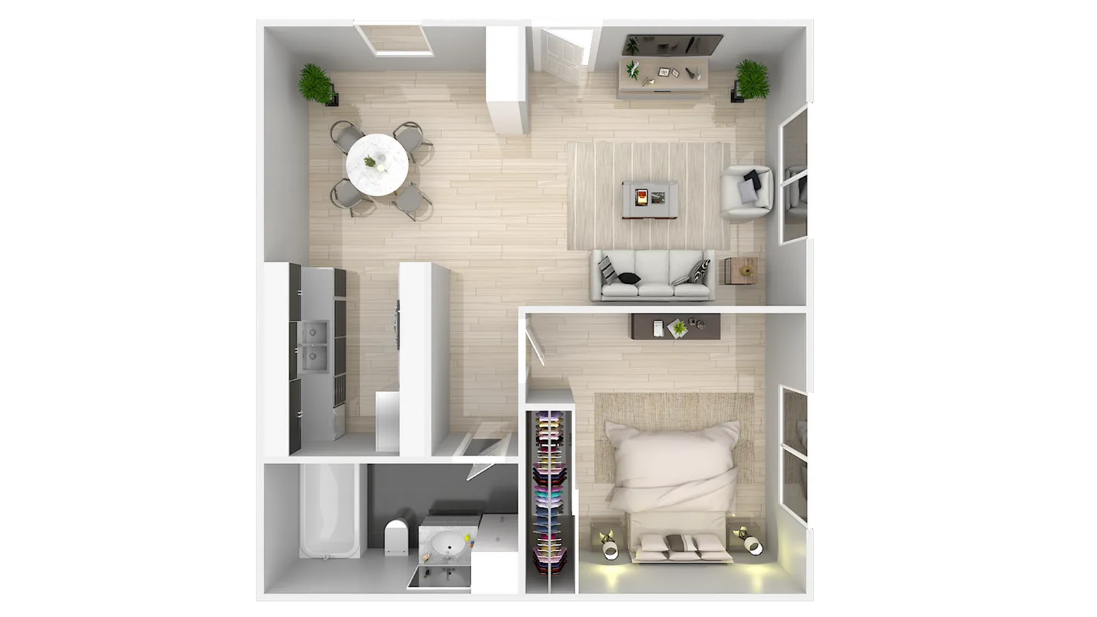 1 Bedroom x 1 Bathroom