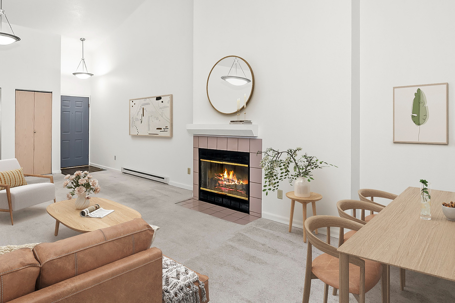 Image of Fireplace in select units for Willowbrook Apartments