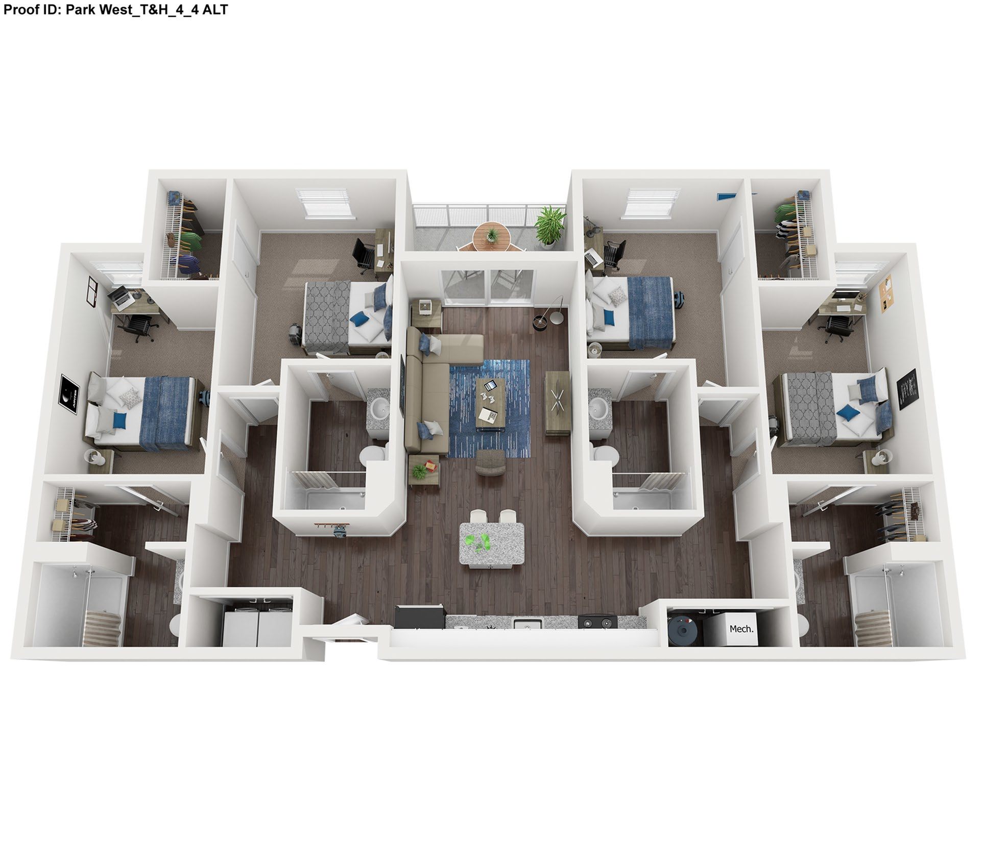 4 Bedroom 4 Bathroom Floor Plan