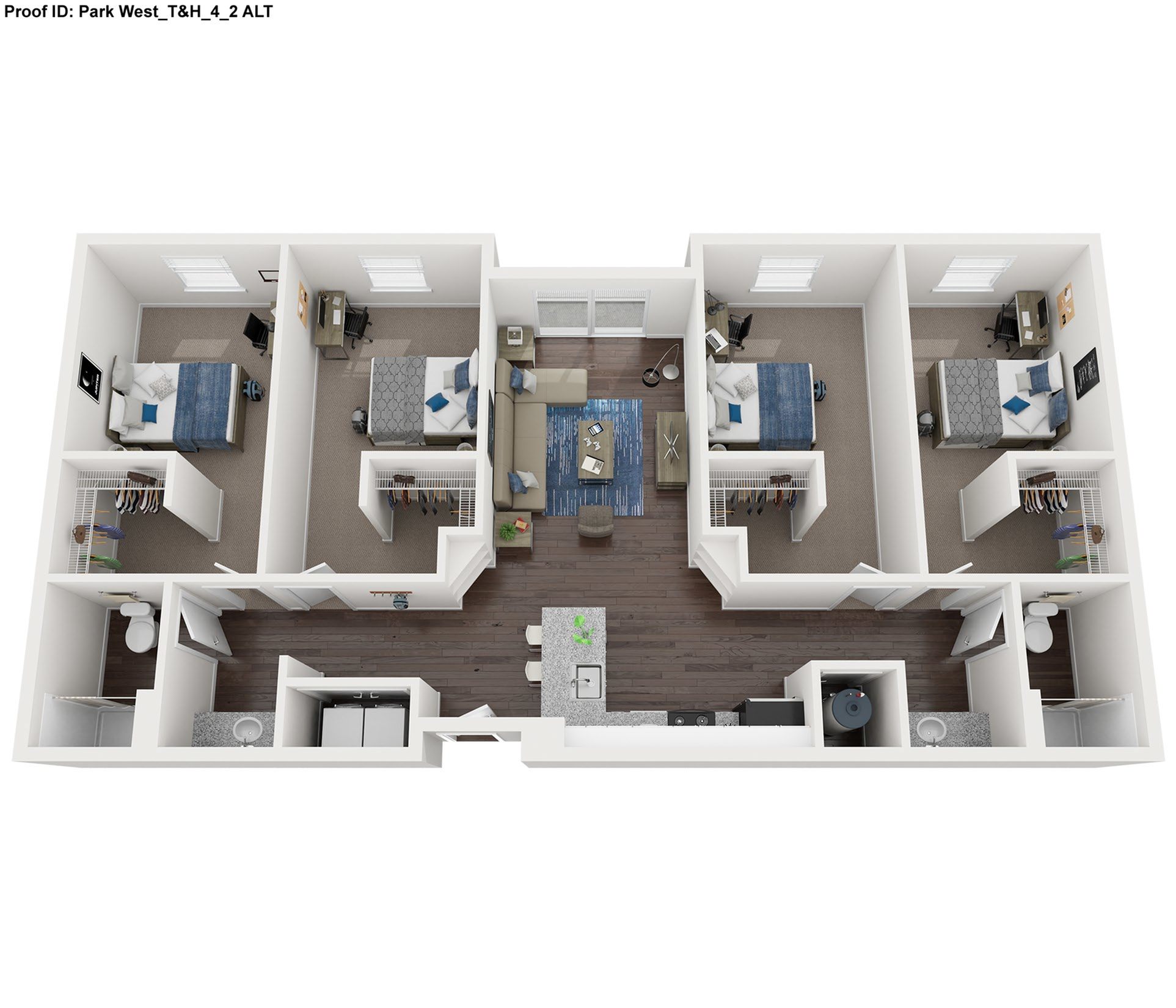 4 Bdrm 2 Bathroom Floor Plan