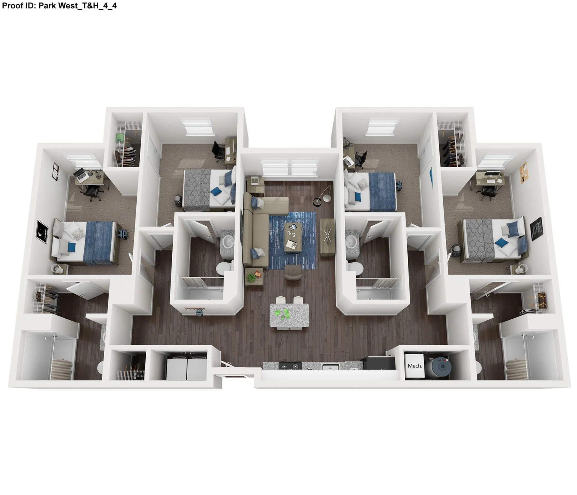 4 bdrm floor plan