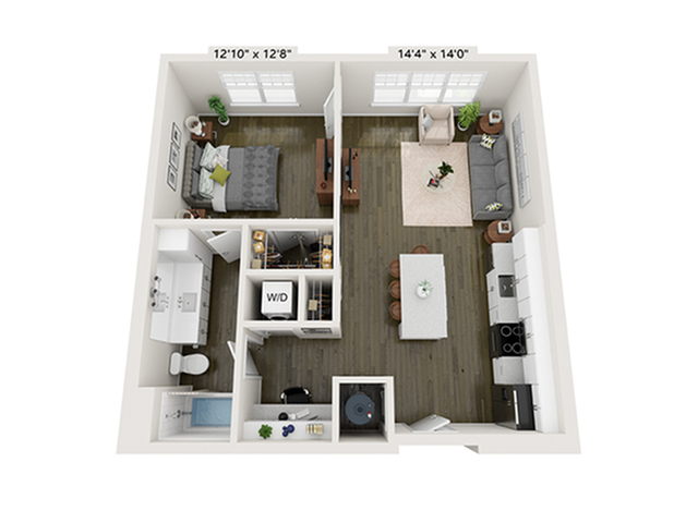 1x1 I | Floor Plan
