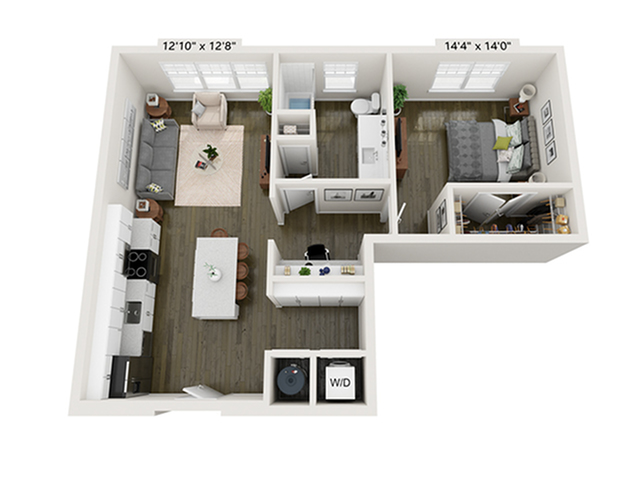 1x1 J | Floor Plan