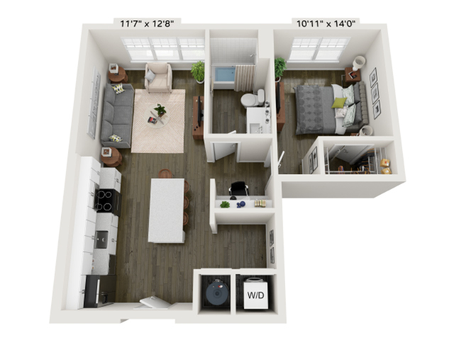 1x1 G | Floor Plan