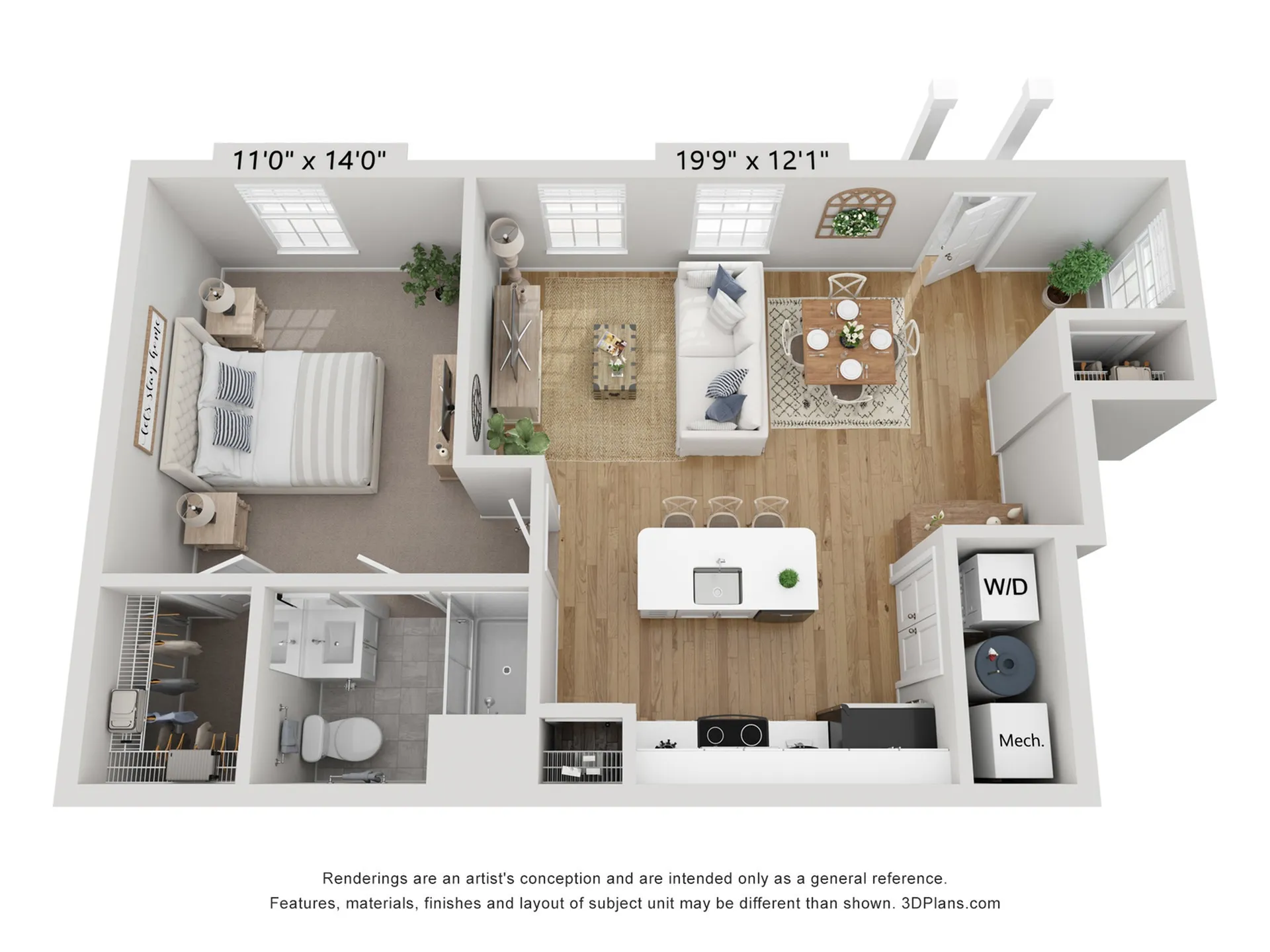 Bentley Flat (Renovated) | Floor Plan