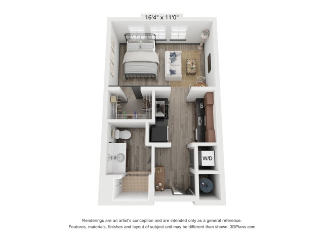 Studio A - R | Floor Plan