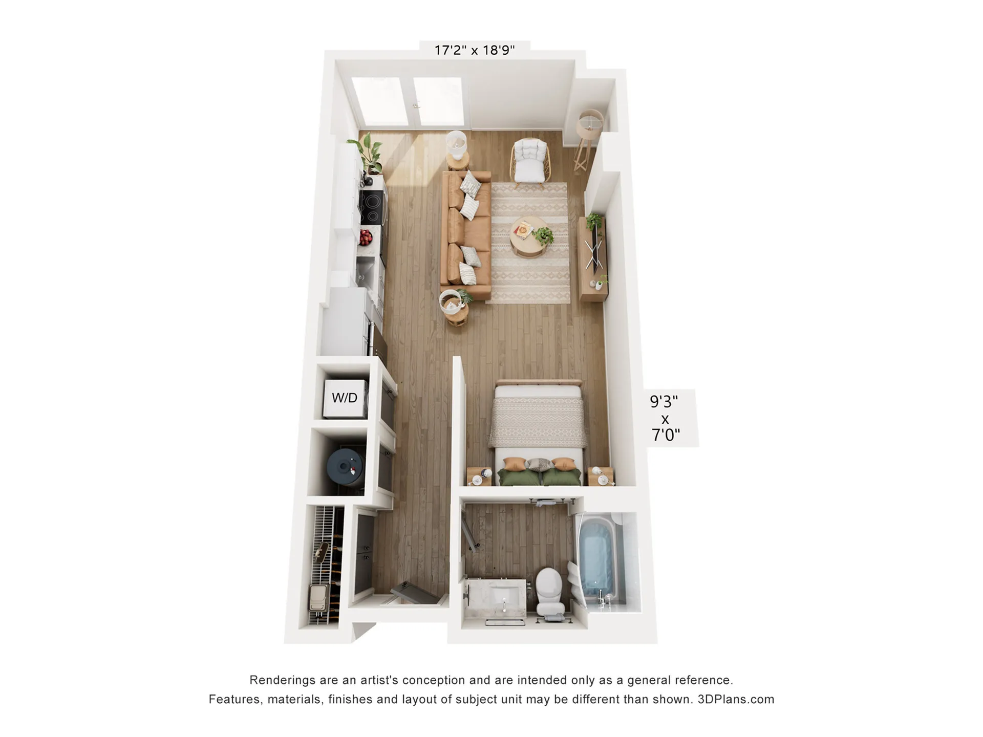 Studio Type A Floor Plan
