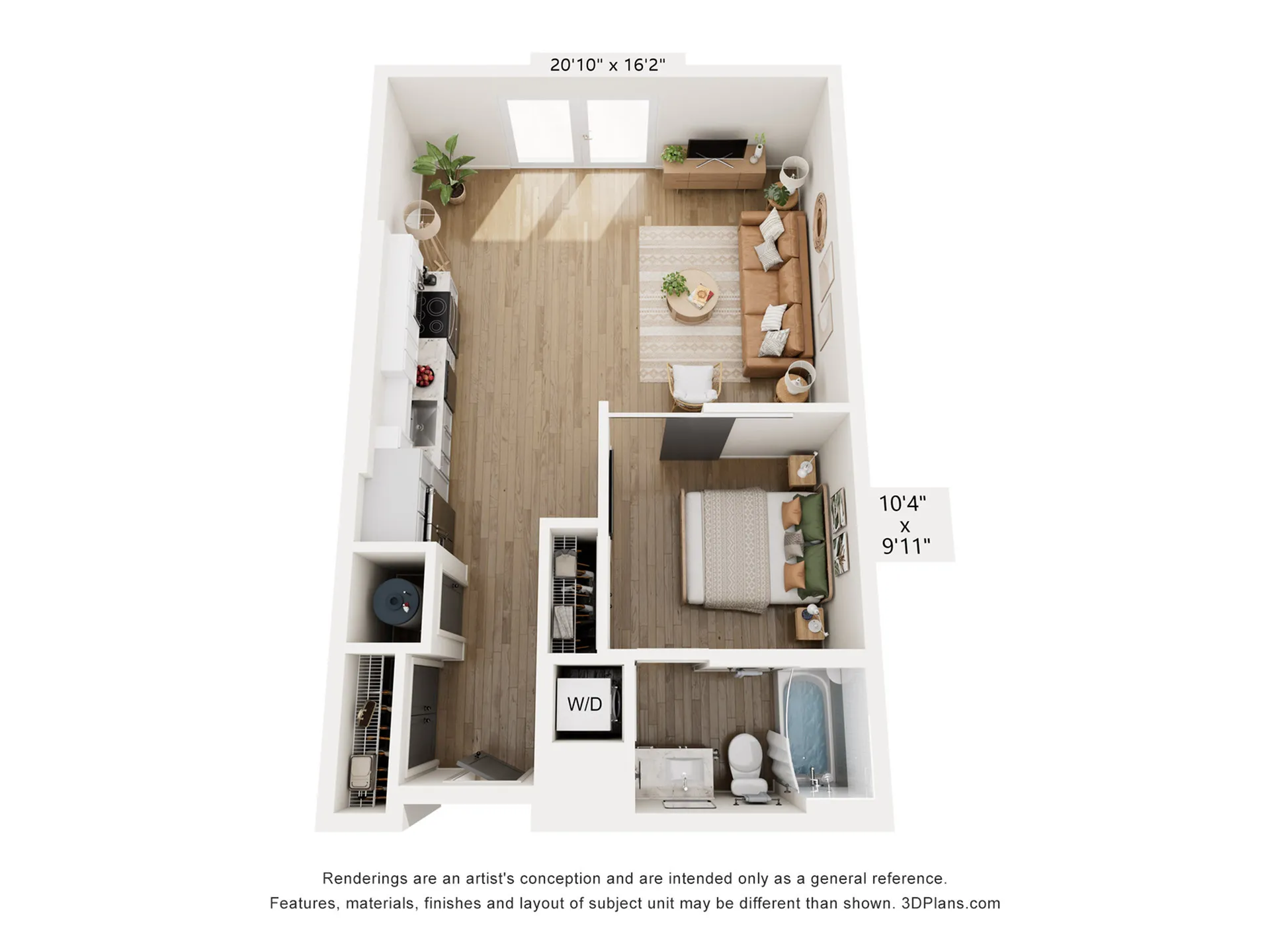 Studio Type B Floor Plan