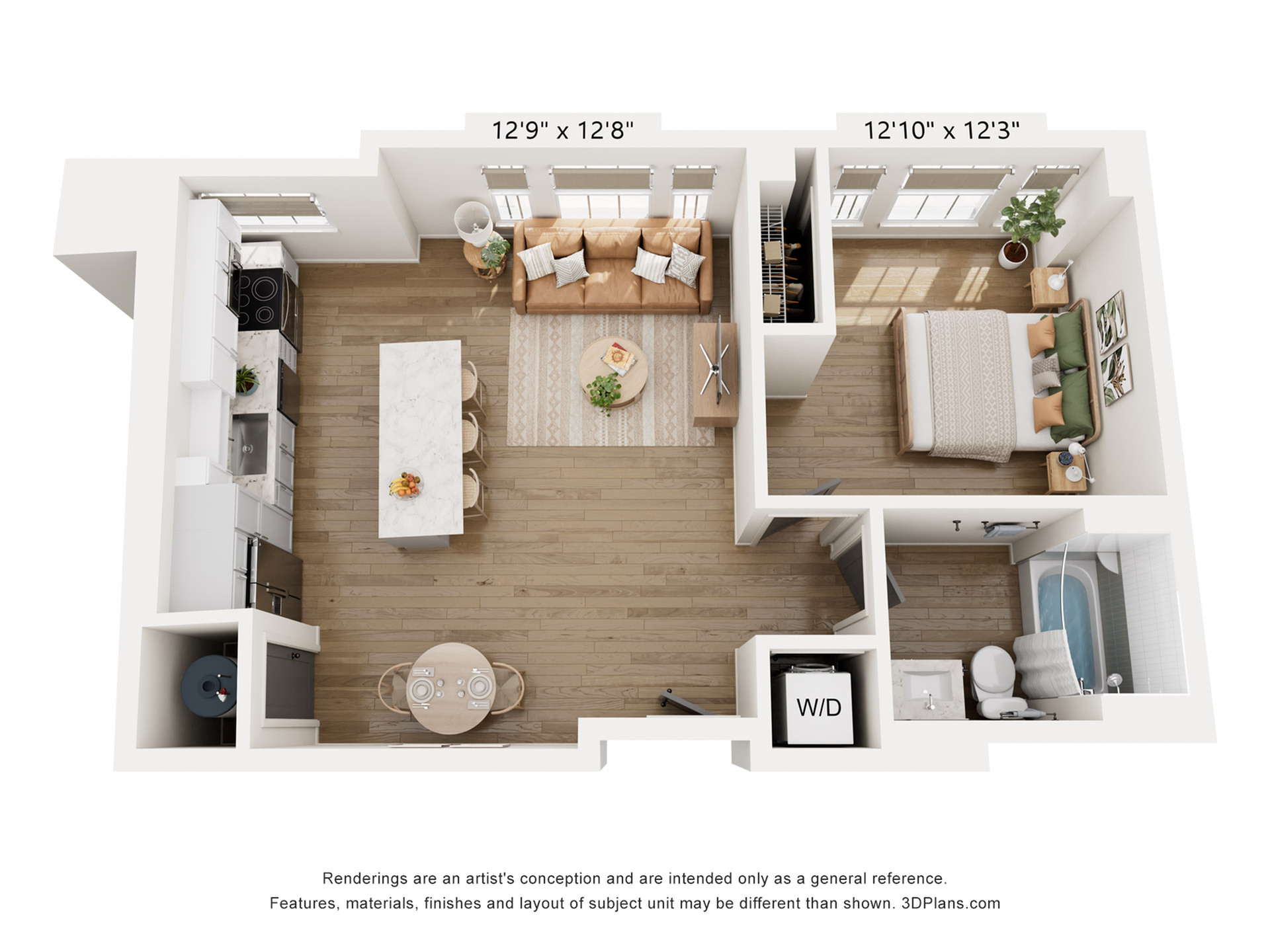 1BR Type C Floor Plan