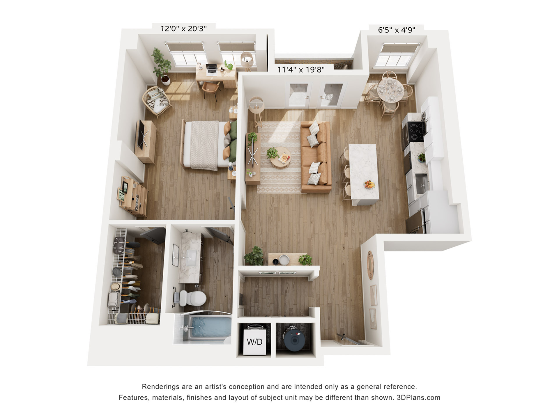 1BR Type I Floor Plan