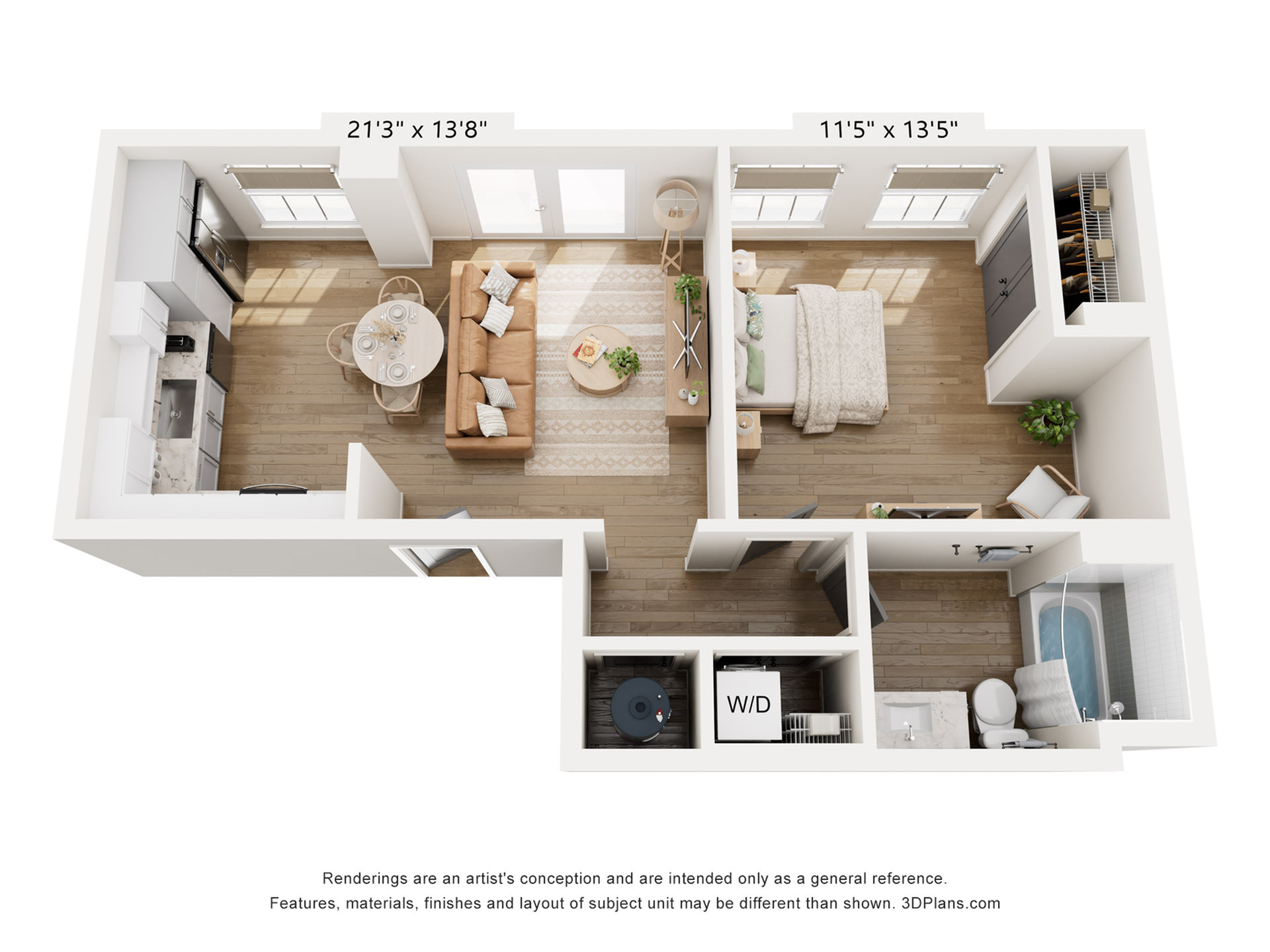 1BR Type N Floor Plan