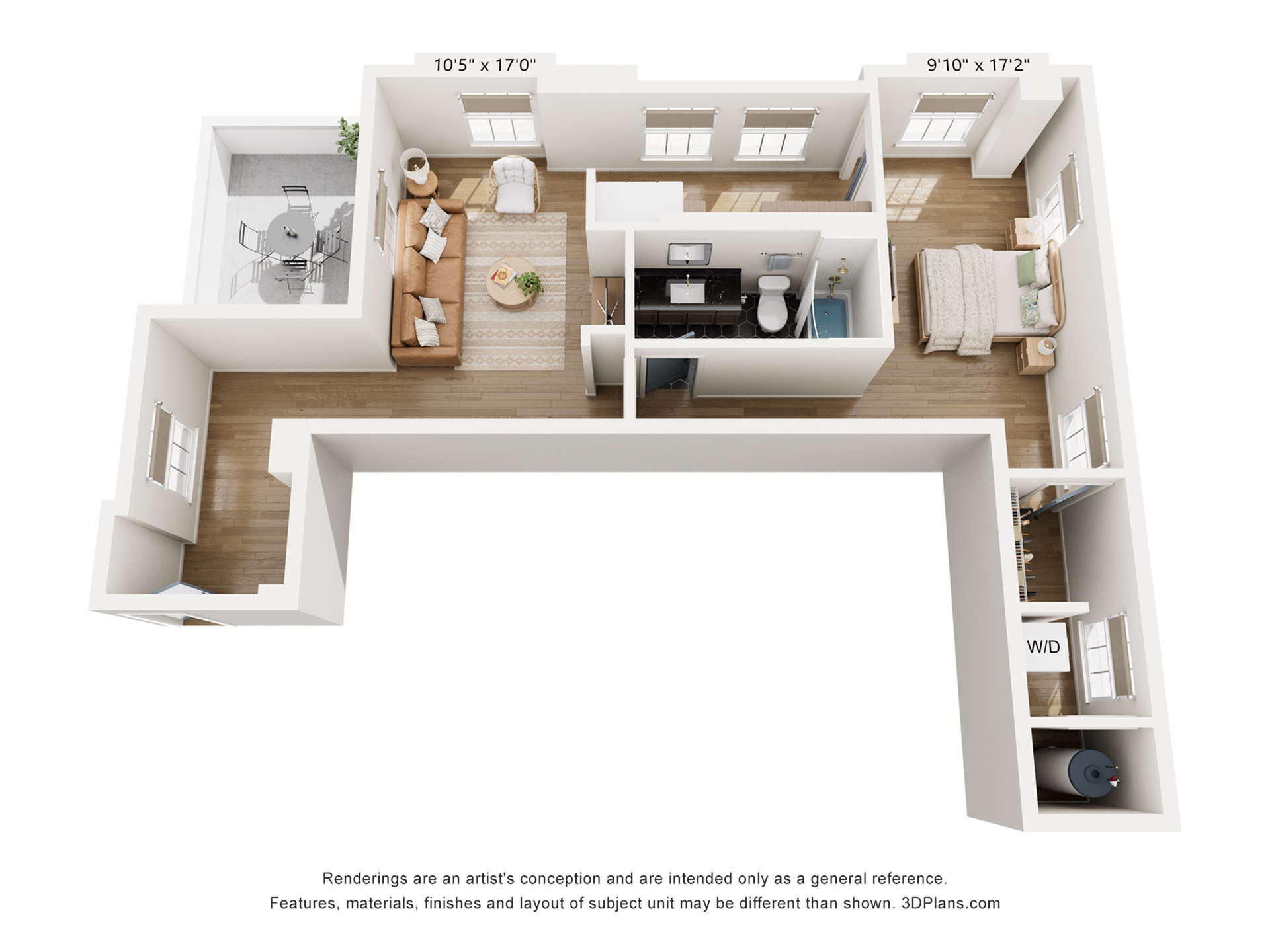 1BR Type Q Floor Plan