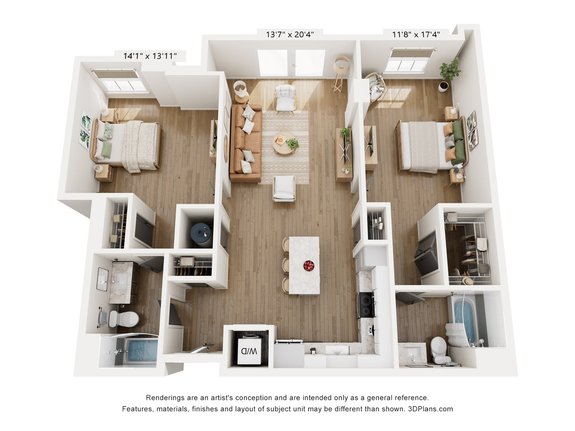 2BR Type A Floor Plan