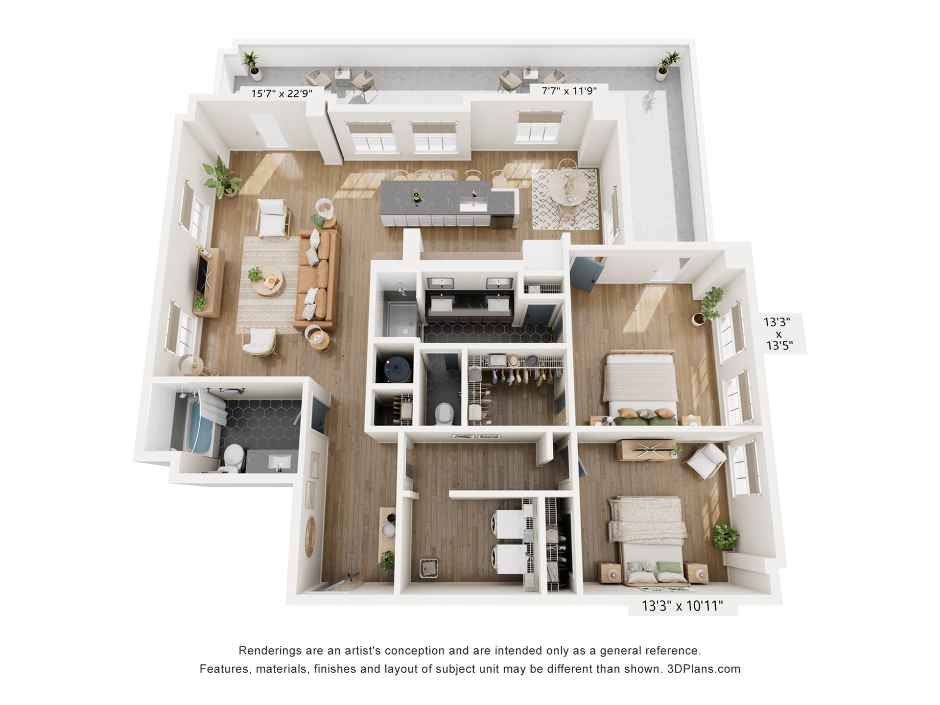 2BR Type S Floor Plan