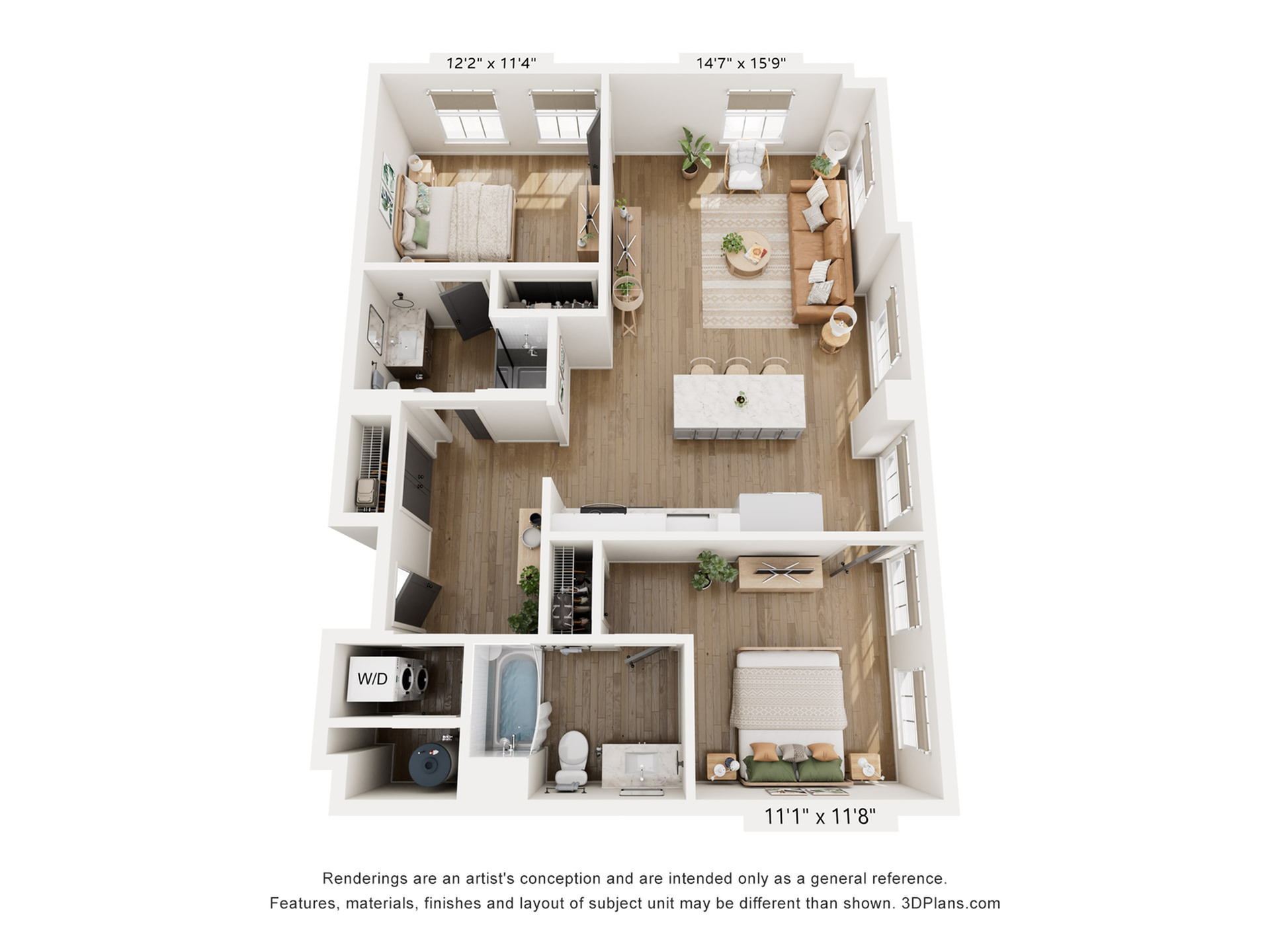 2BR Type C Floor Plan