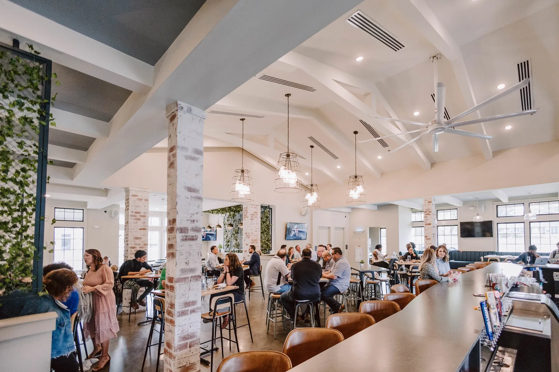 people eating a restaurant