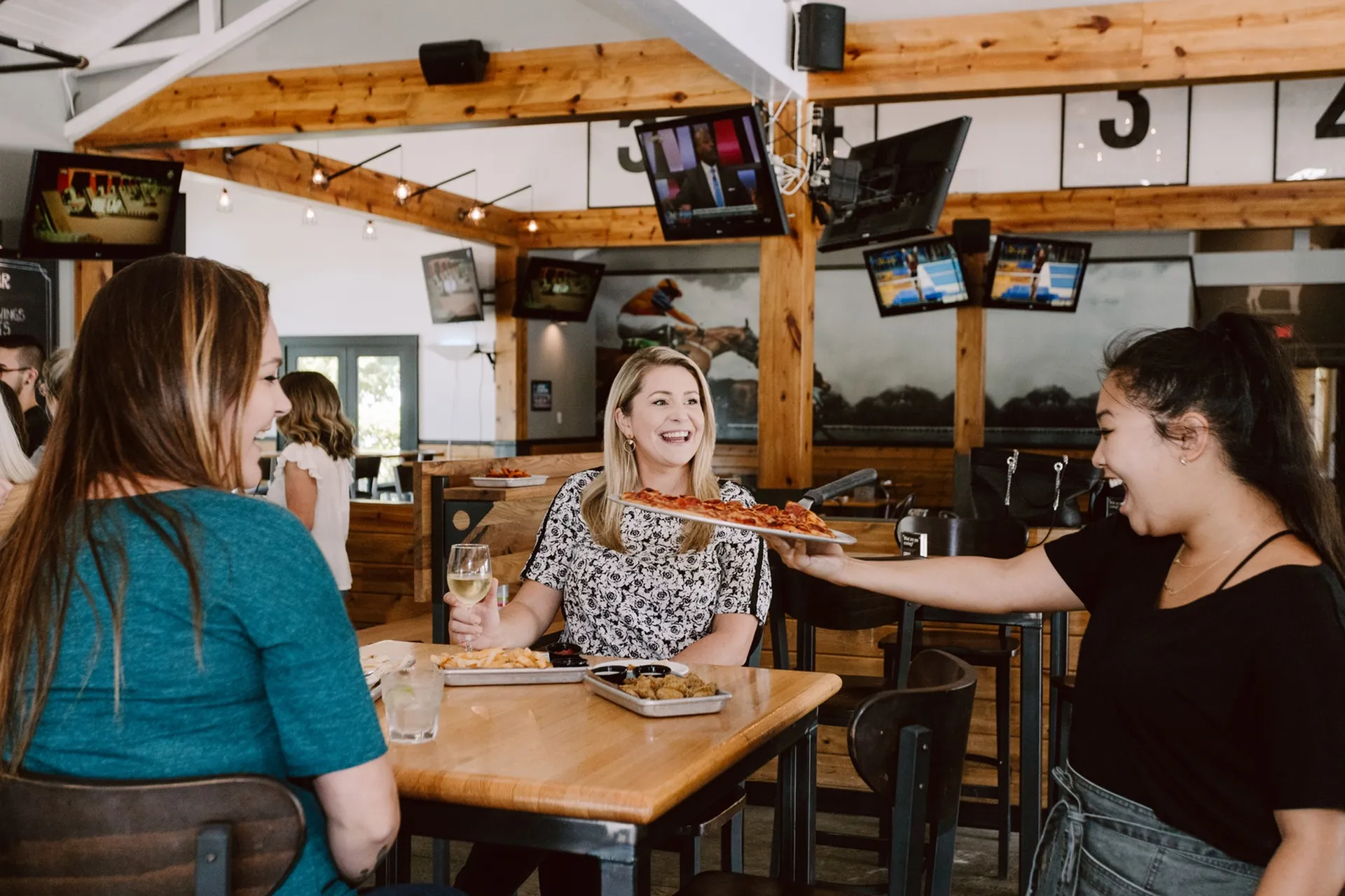 people eating a restaurant