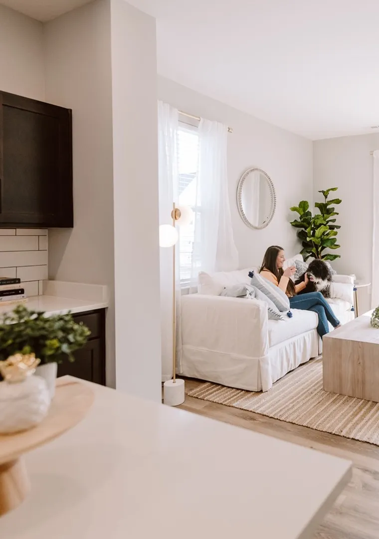 Pleasant Living Room | LC Brier Creek | Apartments in Durham, NC