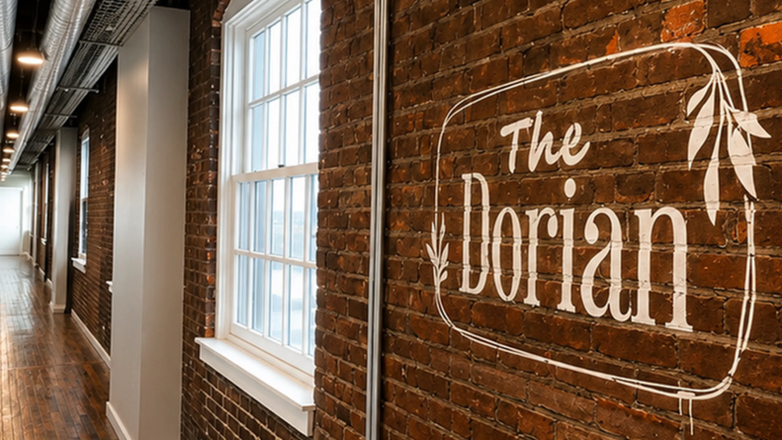 The Dorian - Brick Interior Hallway