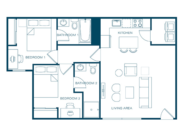 840 -2x2 2D Floor plan
