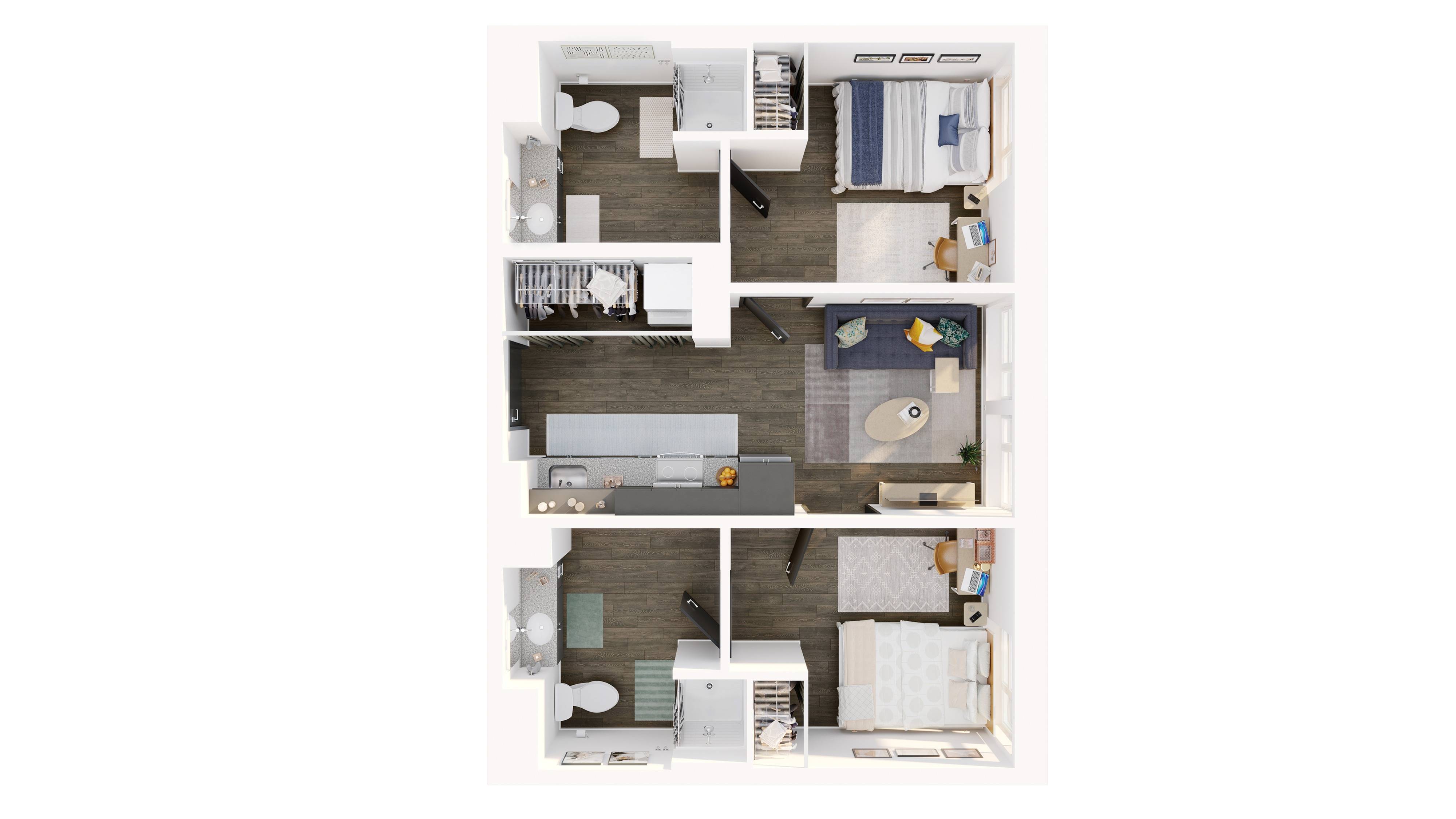 Midtown - 2 bed / 2 bath