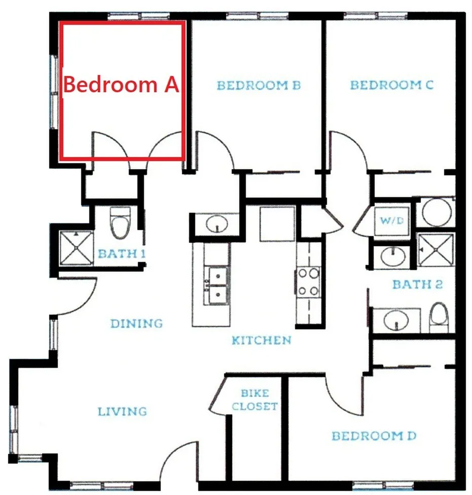 Bedroom A - Flat