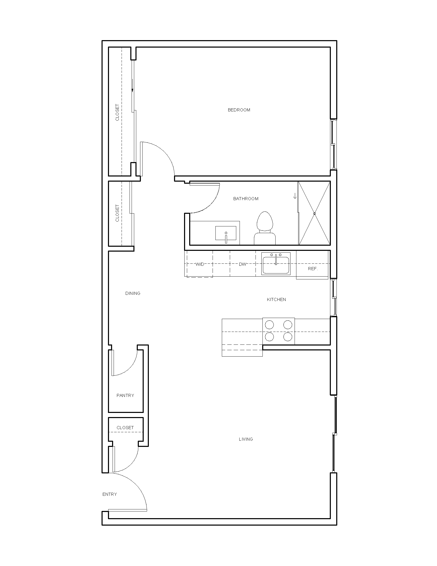 1 and 2Bedroom Apartments in Concord, CA Floor Plans
