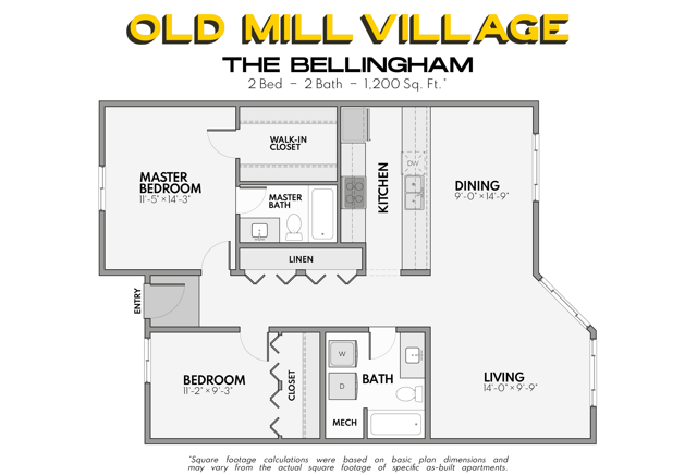 Bellingham | 2 Bed Apartment | Old Mill Village