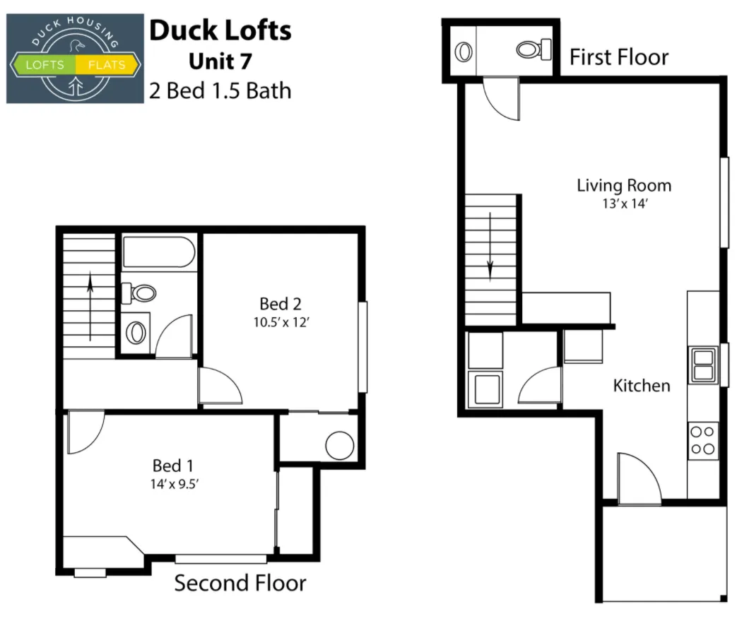 2BR 1.5BA