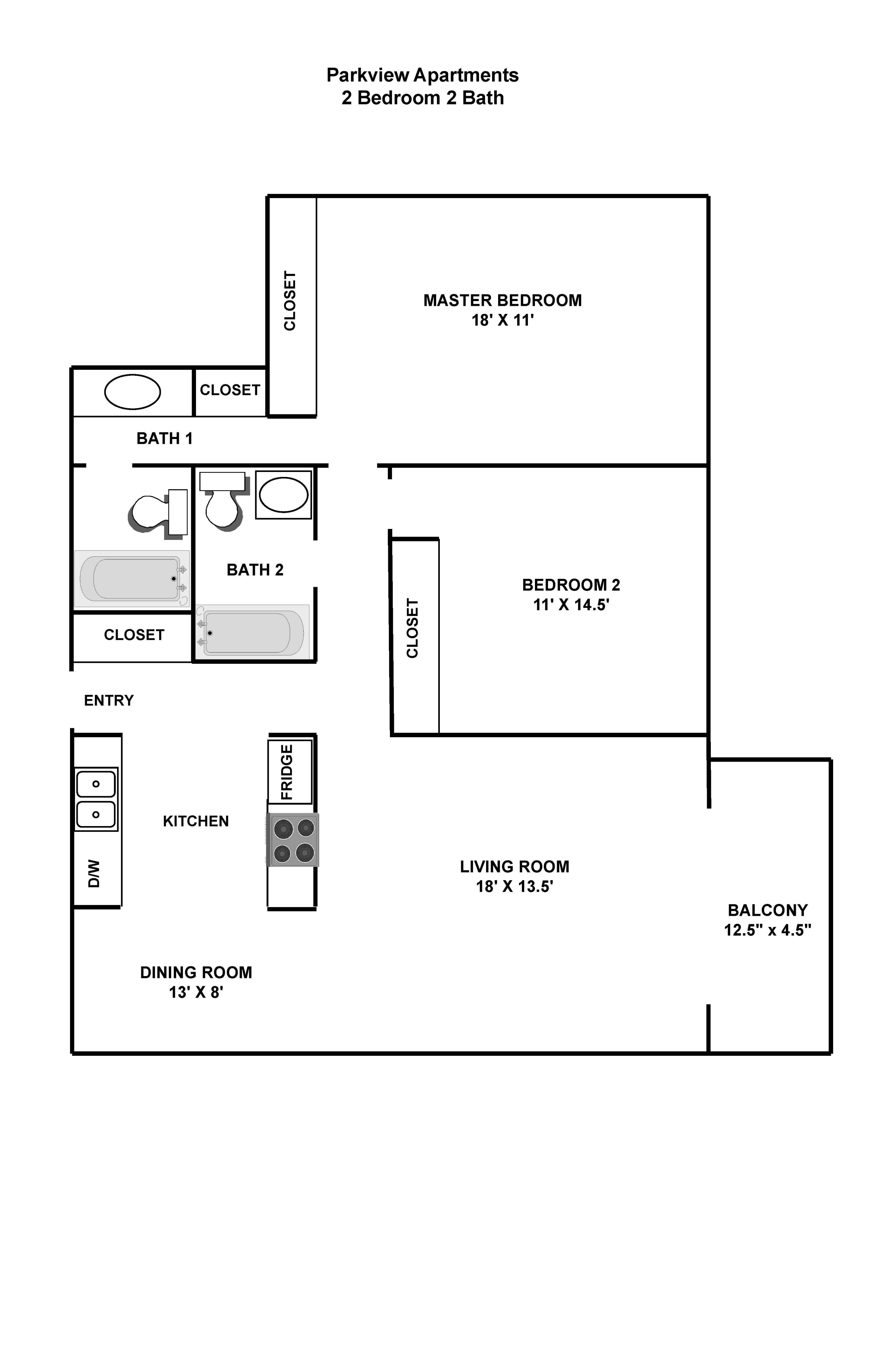 2x2 Floor Plan