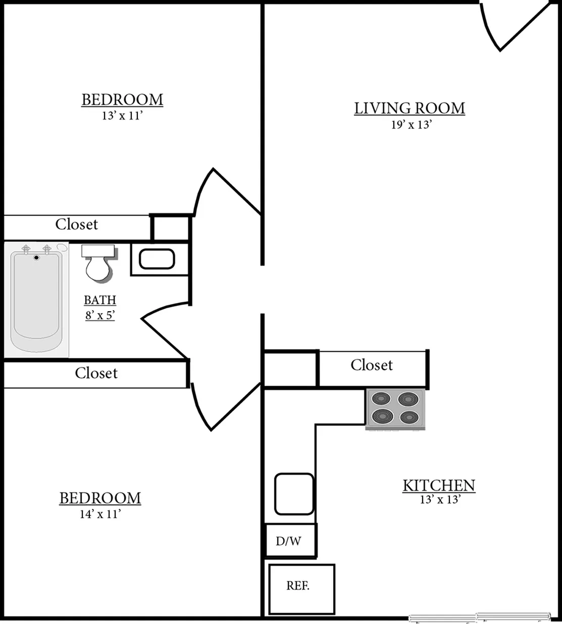 2x1 Floor Plan