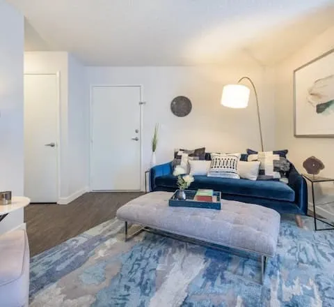 living room with couch and coffee table