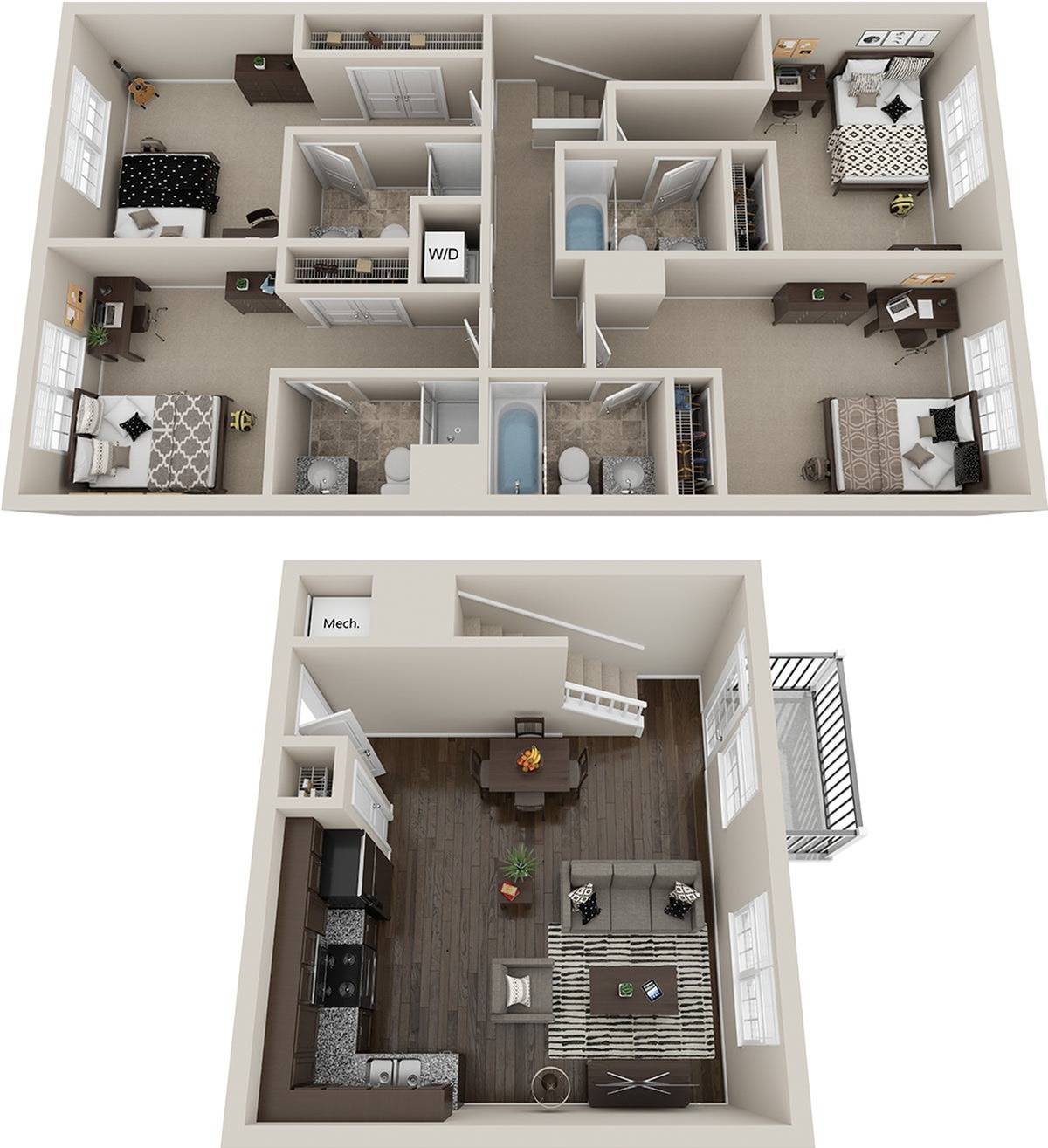 WYATT 4 4 Bed Apartment The Wyatt