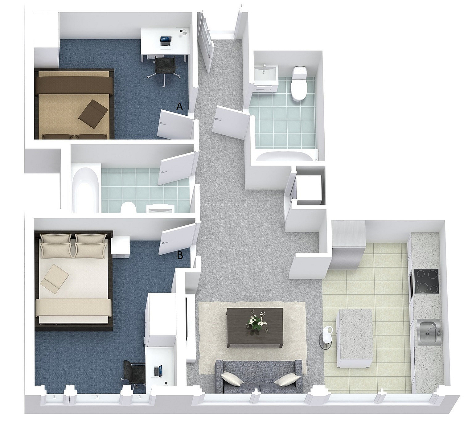 2x2 Layout B