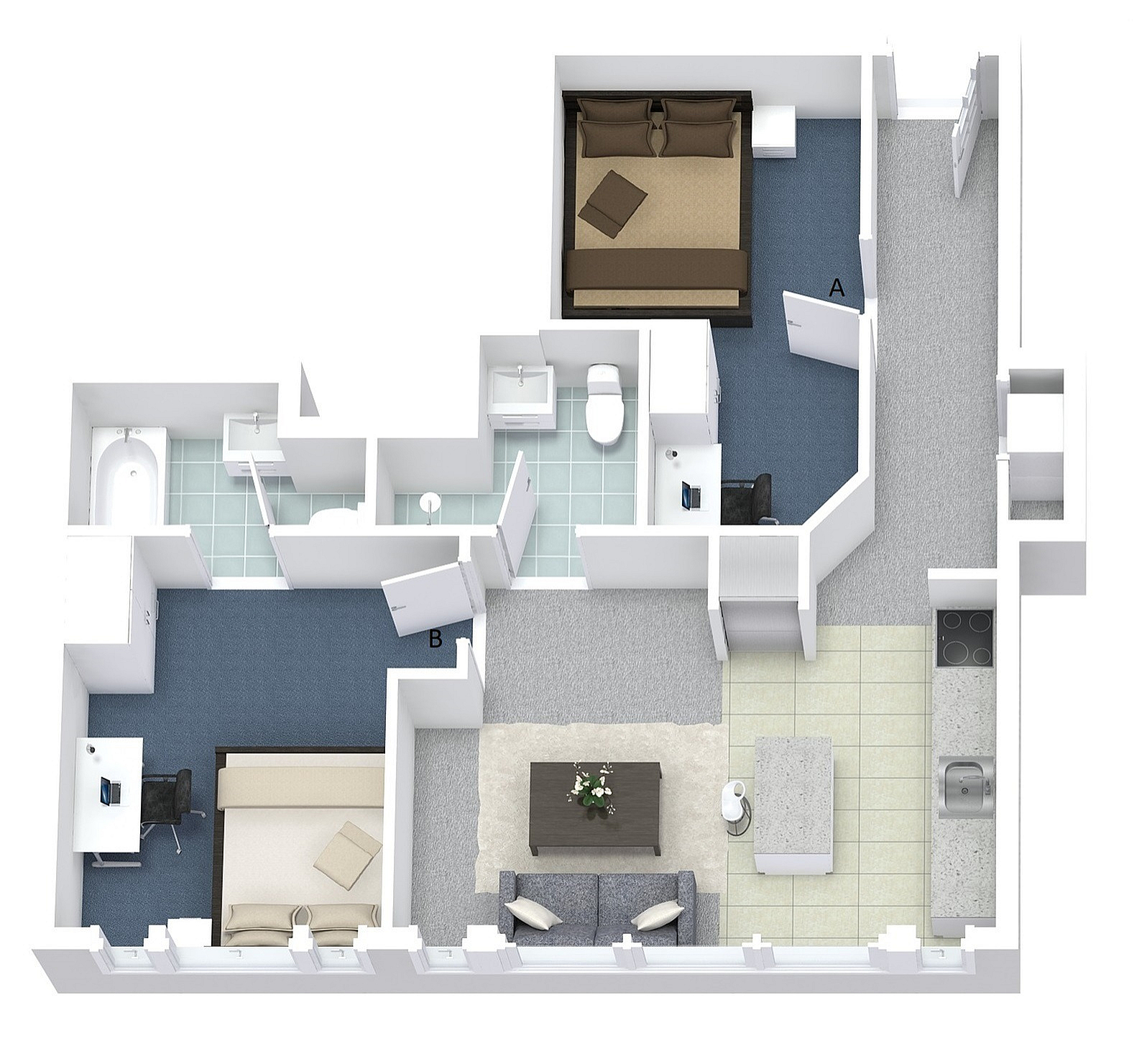 2x2 Layout E