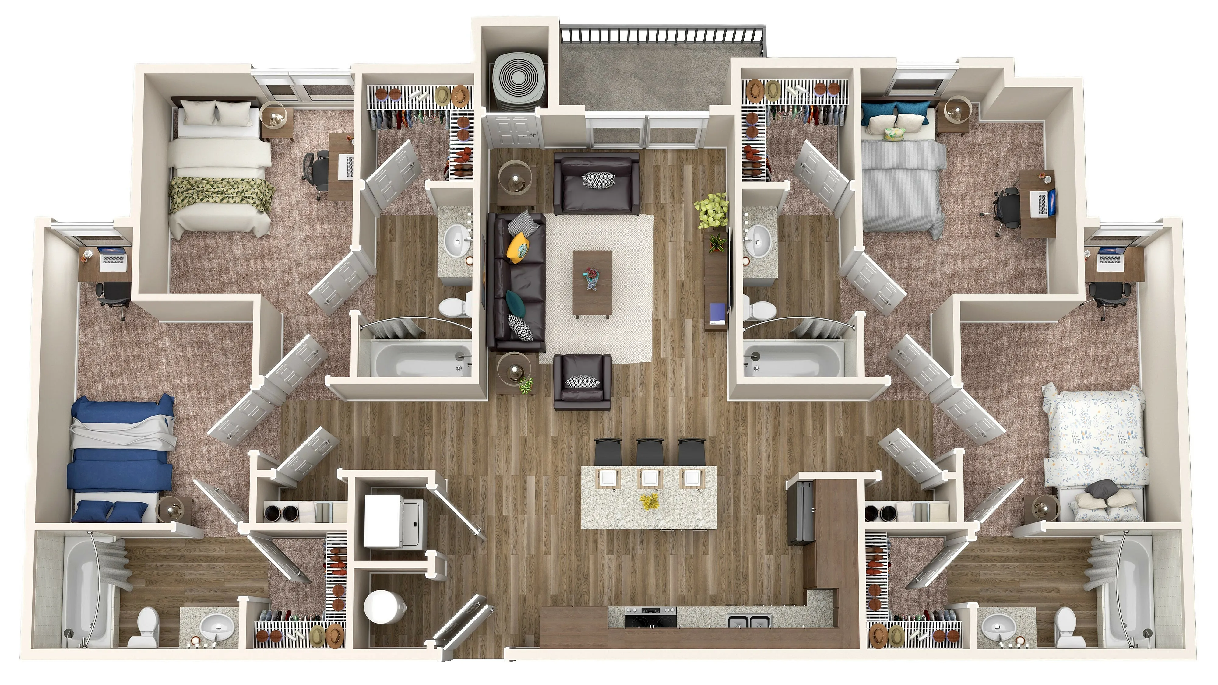 4BR/4BA floor plan