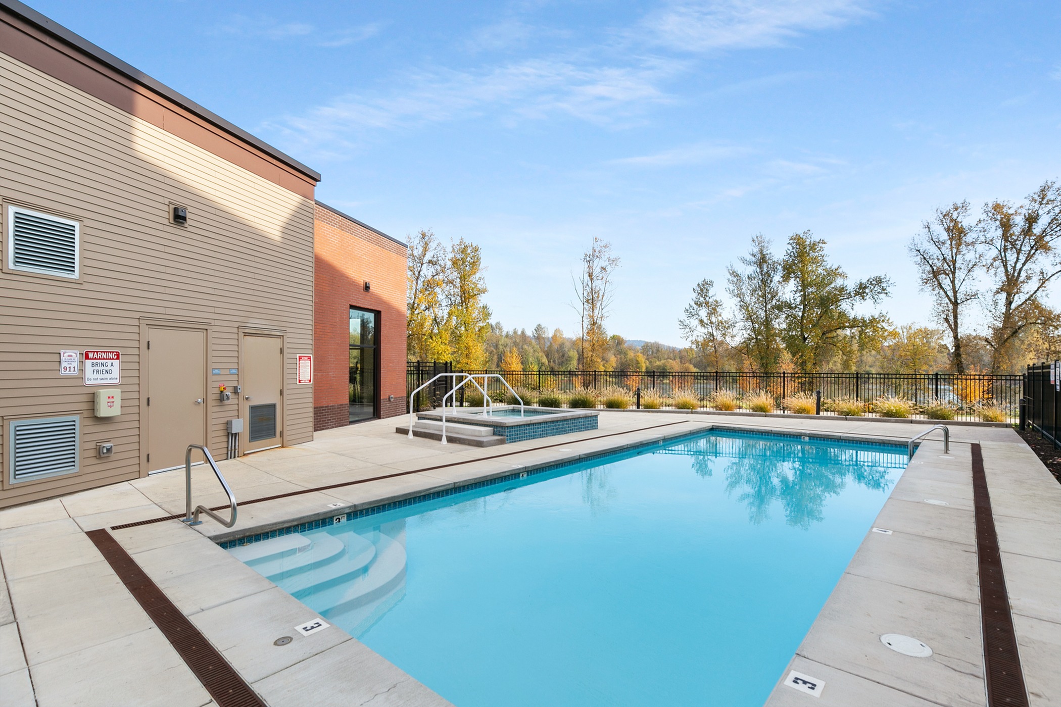 Seasonal pool and year round spa