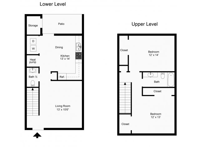 Townhome 2 Bed Apartment Woodglen Apartments