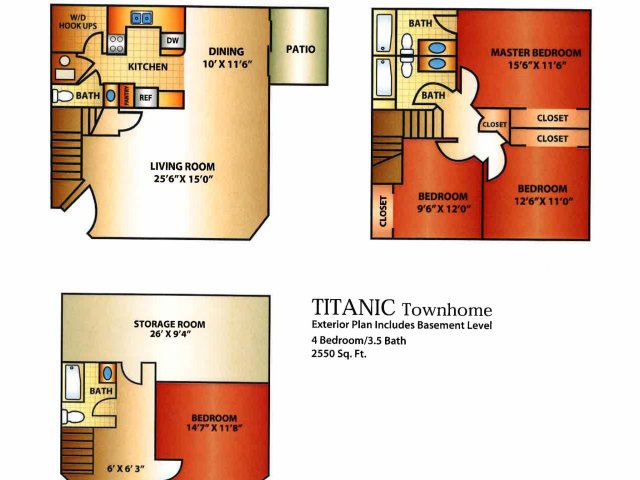 Titanic 4 Bedroom Townhome | Legacy Springs | Riverton UT Apartments