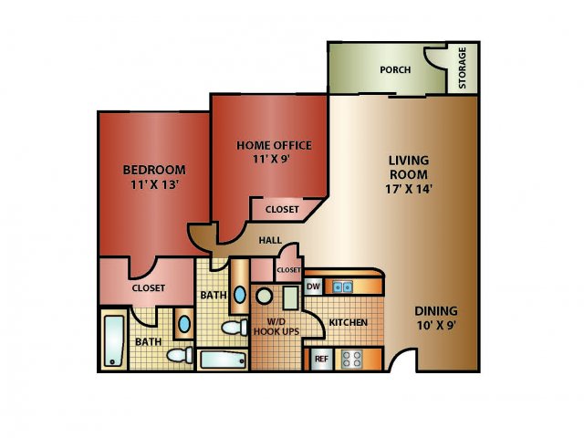 2 Bed 2 Bath, 1120 SQ. FT. | Legacy Springs | Apartments in Riverton, UT