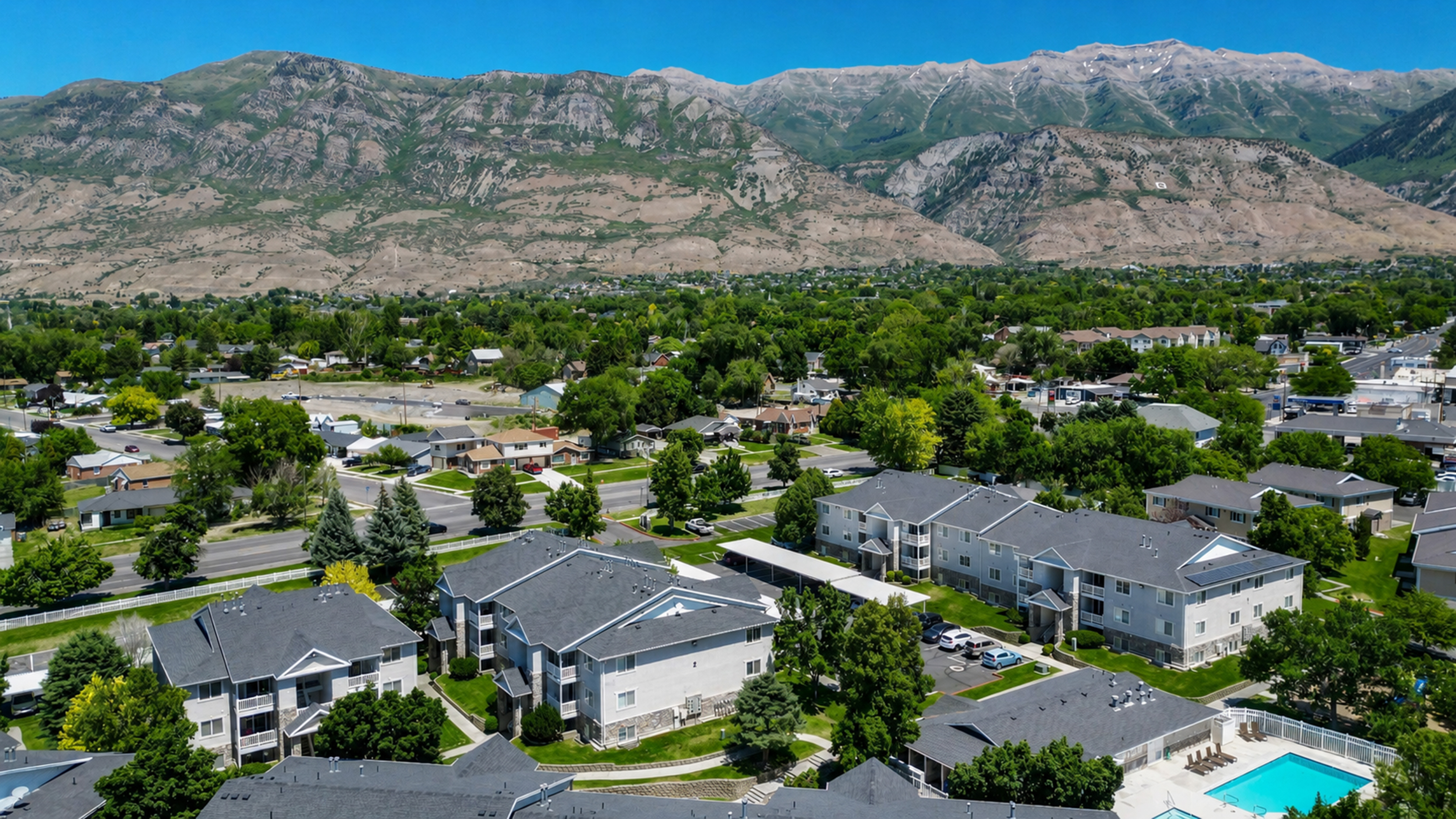 Residential Area with Mountain View