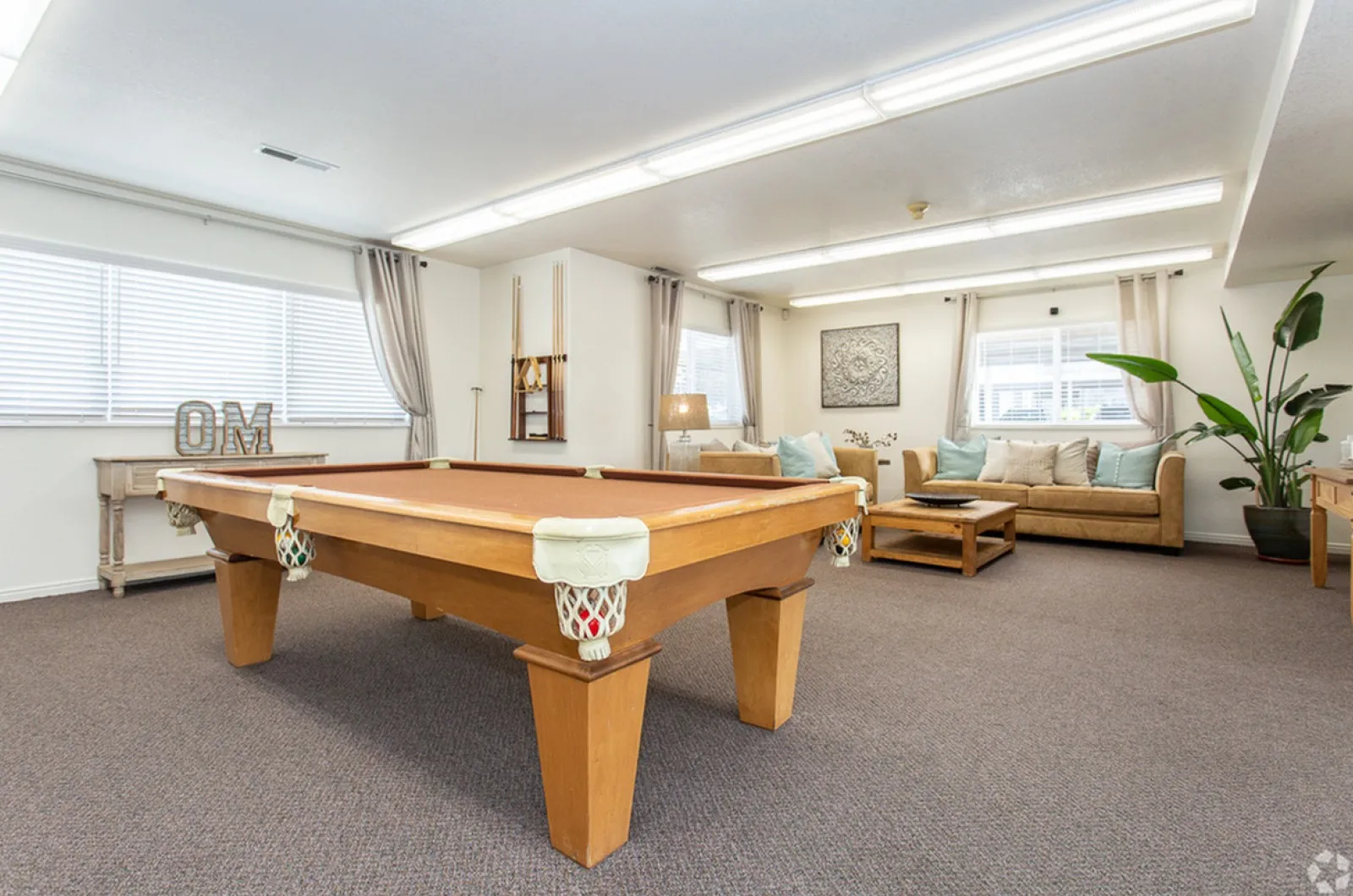 Clubhouse with seating and activities