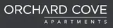 Orchard Cove Apartments logo on a sleek dark background.