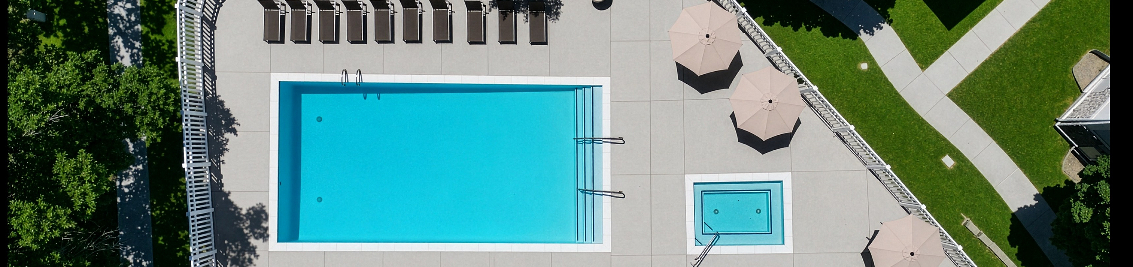 Aerial View of Pool Area