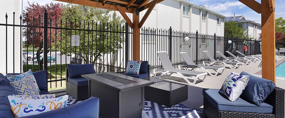 Outdoor Lounge with Poolside Chairs