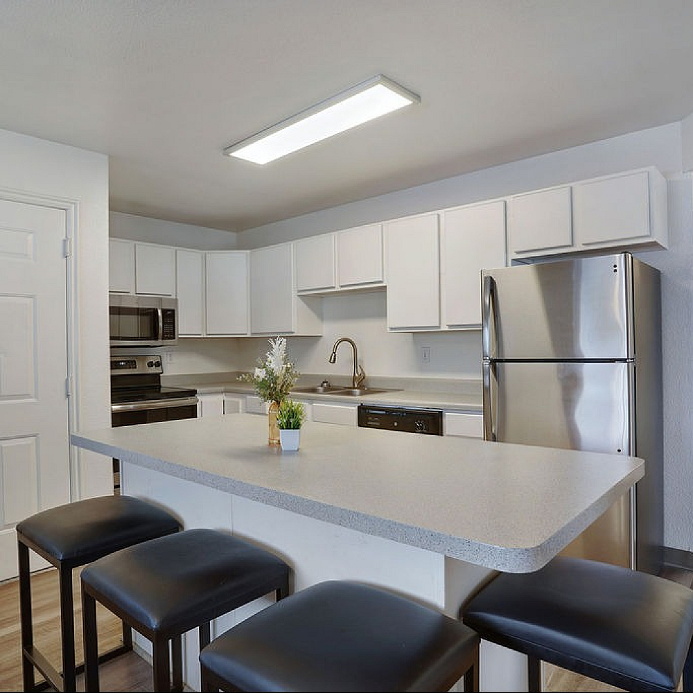 Modern Kitchen with Bar Stools