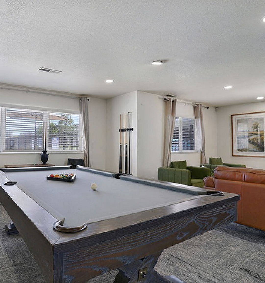 Game Room with Pool Table