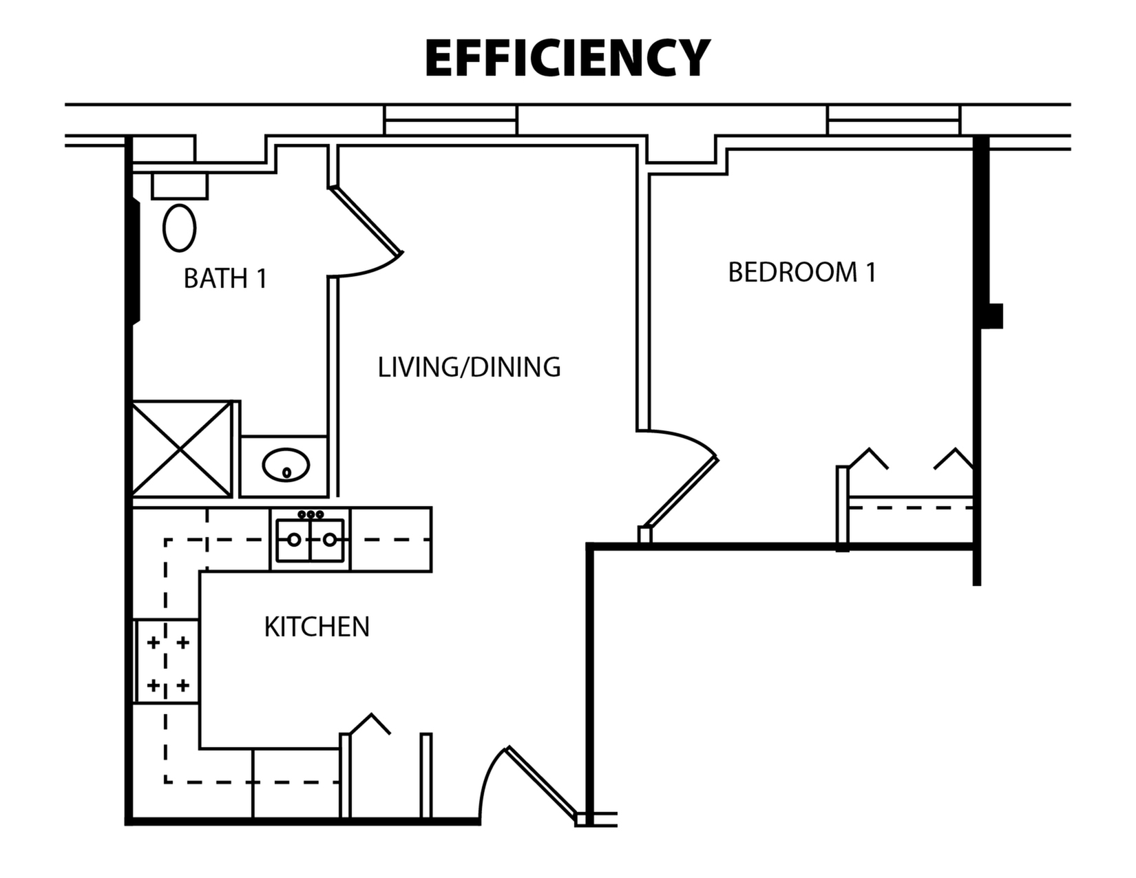 2 Bedroom Efficiency House Plans Narrow