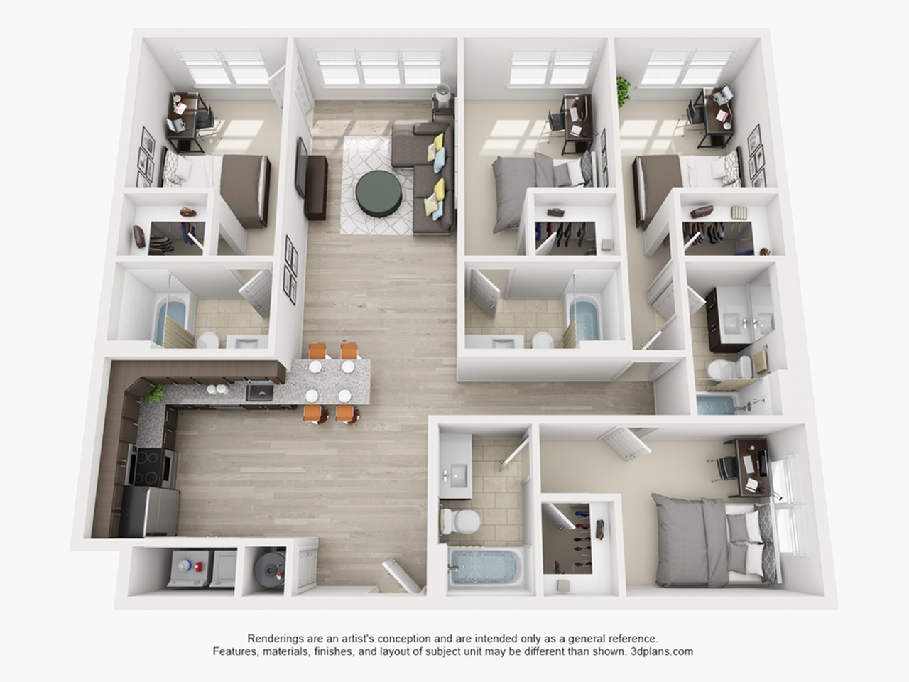 Floor Plan 4 | apartments near texas state | Vie Lofts at San Marcos