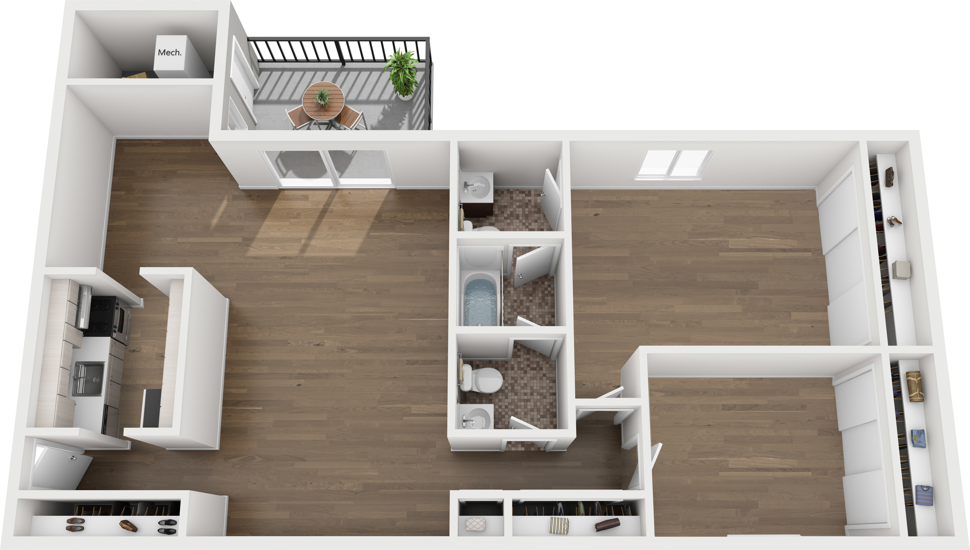 2 Bedroom Floorplan
